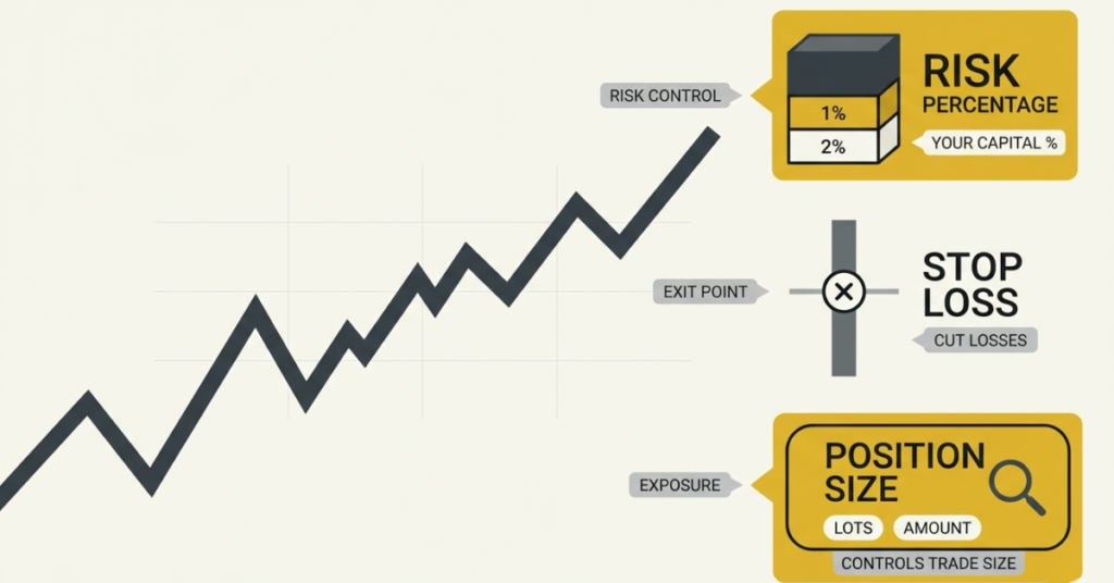 Risk management stop loss diagram - rủi ro thực sự trong trading và cách kiểm soát 2026 - keymarketing.top
